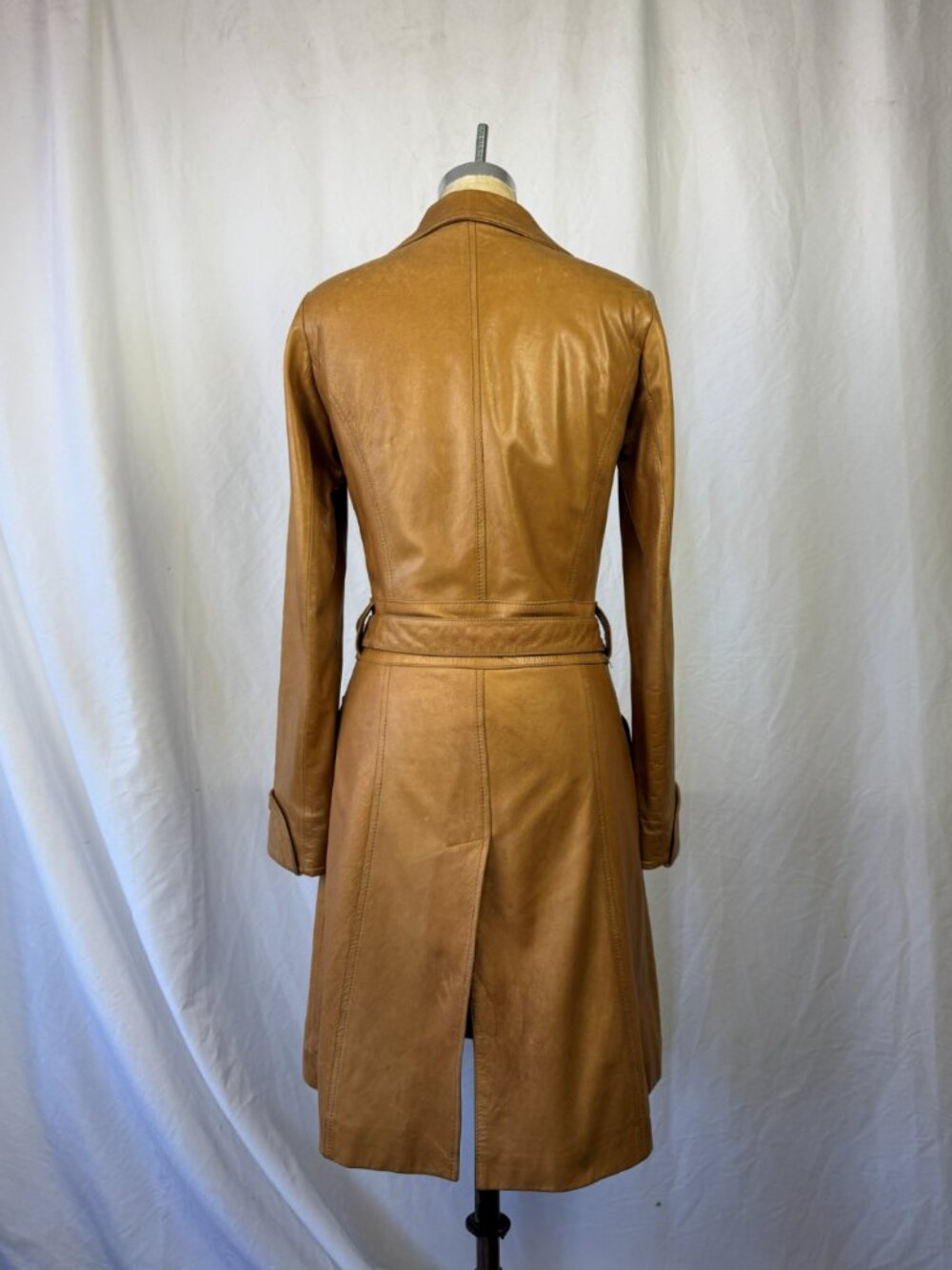 Vintage Vero Moda Tan Goat Leather Jacket Size Small - Picture 3 of 4
